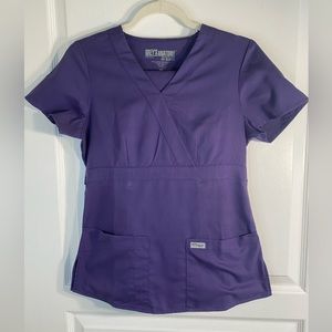Grey's Anatomy Womens Purple Scrub Top Size XS Used